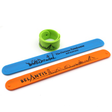 Wholesale Cheap Custom Thin Long Silicone Slap Bracelet